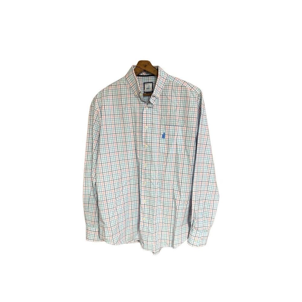 Johnnie-O Long Sleeve Large (L) Pastel Plaid Shirt